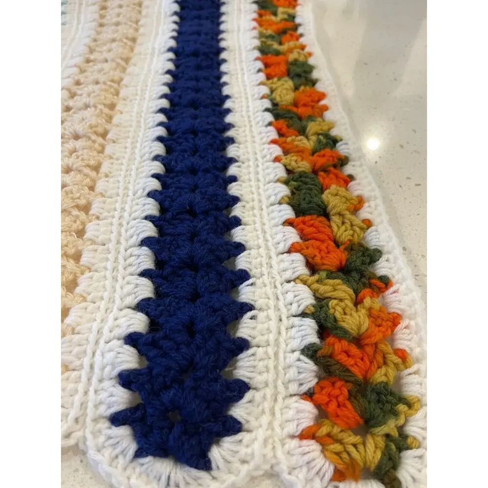 Crocheted‎ Blanket/Throw in Multicolor Hand Made